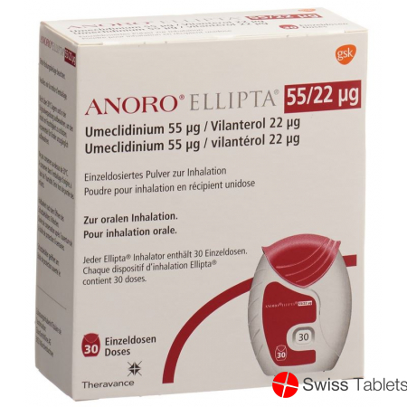 Anoro Ellipta Inh PLV 55 mcg / 22 mcg 30 Dos