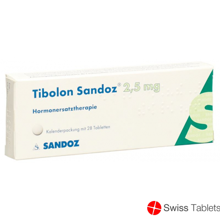 Tibolone 2.5 mg tbl Sandoz 28 pcs