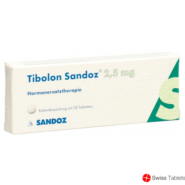 Tibolone 2.5 mg tbl Sandoz 28 pcs