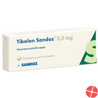 Tibolone 2.5 mg tbl Sandoz 3 x 28 pcs