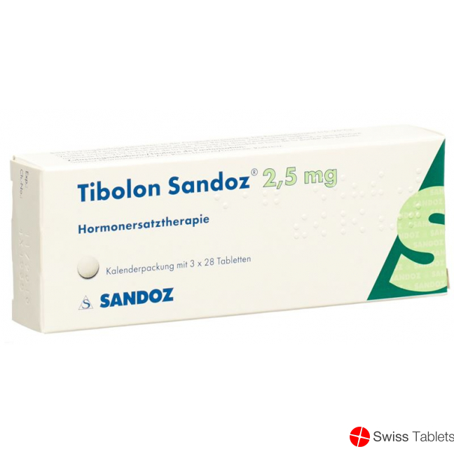 Tibolone 2.5 mg tbl Sandoz 3 x 28 pcs