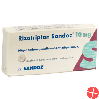 Rizatriptan Sandoz Schmelztabl 10 mg 3 pcs