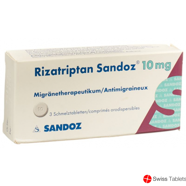 Rizatriptan Sandoz Schmelztabl 10 mg 3 pcs
