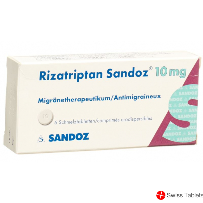 Rizatriptan Sandoz Schmelztabl 10 mg 6 pcs