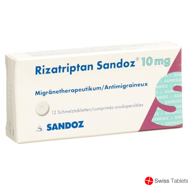 Rizatriptan Sandoz Schmelztabl 10 mg 12 pcs