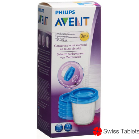 Avent Philips 180 ml 5 cups with covers