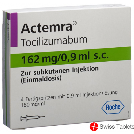 Actemra Inj Lös 162 mg / 0.9 ml pre-filled syringe 4 pcs