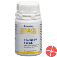 Burgerstein Vitamin D3 capsules 600 IE 100 pieces