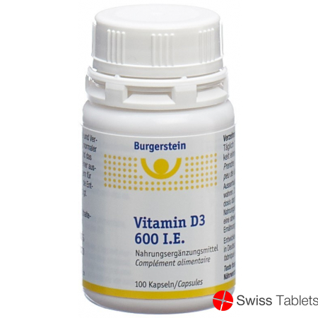 Burgerstein Vitamin D3 capsules 600 IE 100 pieces buy online