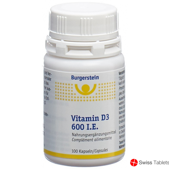 Burgerstein Vitamin D3 capsules 600 IE 100 pieces buy online