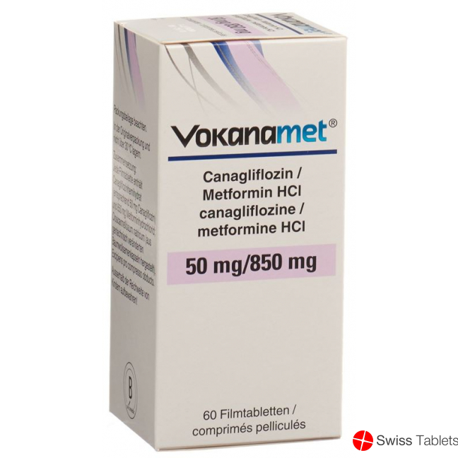 Vokanamet Filmtabl 50/850 mg Fl 60 pcs
