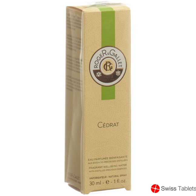 ROGER GALLET cédrat eau fraîche 30 ml buy online
