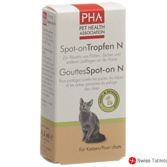 PHA spot-on drops of N for cats 3 Amp 1.5 ml