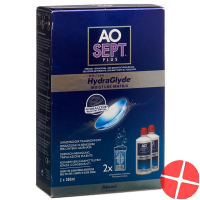 Aosept Plus HydraGlyde with 2 x 360 ml