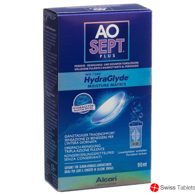 Aosept Plus with 90 ml HydraGlyde