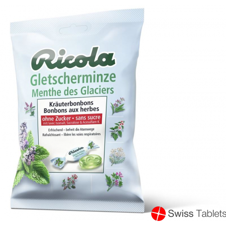 Ricola glacier mint candy without sugar bag 125 g