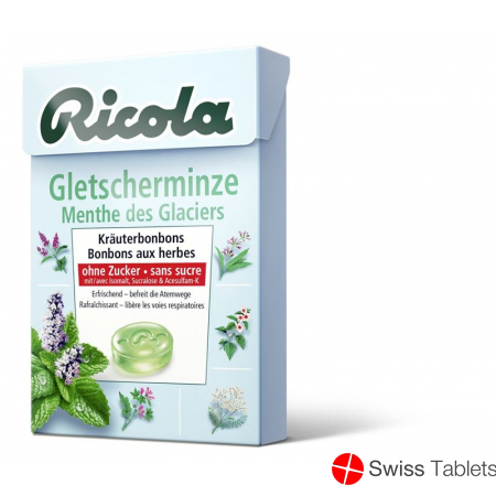 Ricola glacier mint candy without sugar Box 50 g