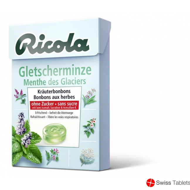 Ricola glacier mint candy without sugar Box 50 g