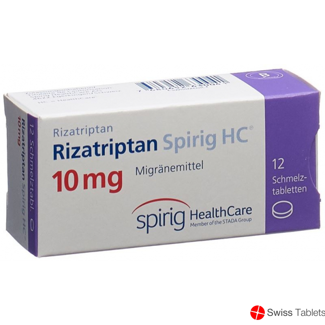 Rizatriptan Spirig HC Schmelztabl 10 mg 12 pcs