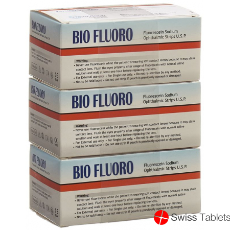 Biofluoro fluorescein Ophthalmic Strips 300 pcs Biofluoro fluorescein Ophthalmic Strips 300 pcs