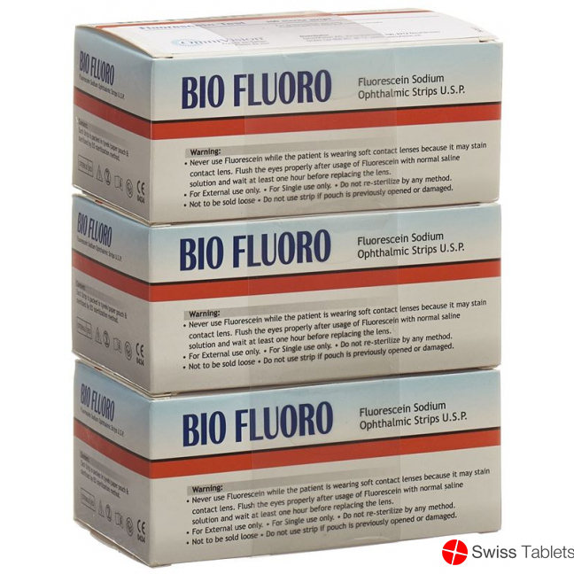 Biofluoro fluorescein Ophthalmic Strips 300 pcs Biofluoro fluorescein Ophthalmic Strips 300 pcs