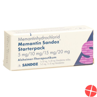 Sandoz Memantine starter pack Filmtabl 7x5 / 7x10 / 7x15 / 7x20mg 28 pcs