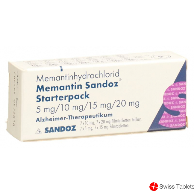Sandoz Memantine starter pack Filmtabl 7x5 / 7x10 / 7x15 / 7x20mg 28 pcs