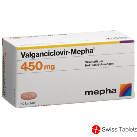 Valganciclovir Mepha Lactab 450 mg 60 tablets