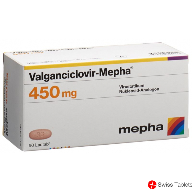 Valganciclovir Mepha Lactab 450 mg 60 tablets