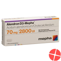 Alendron D3 Mepha week 70/2800 tablets 4 pcs