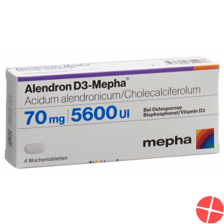 Alendron D3 Mepha week 70/5600 tablets 4 pcs