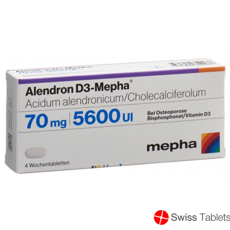 Alendron D3 Mepha week 70/5600 tablets 4 pcs