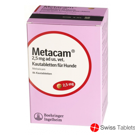 Metacam Hunde Kautabletten 2.5mg Ad Us Vet. 84 Stück buy online