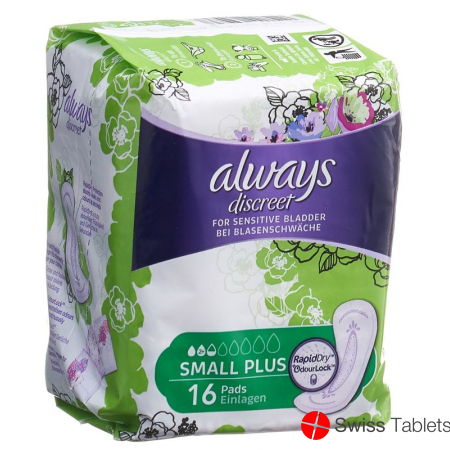 always Discreet incontinence Small Plus 16 pcs