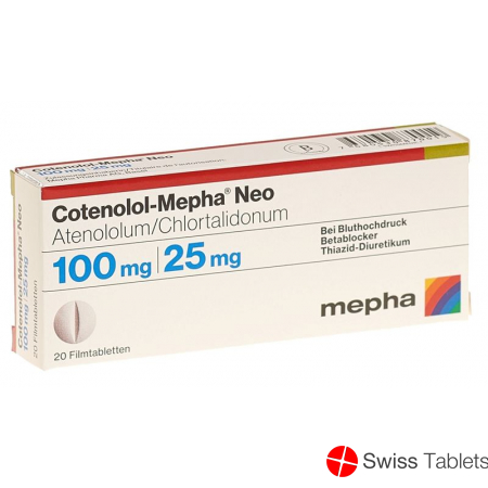 Cotenolol-Mepha Neo Filmtabl 100/25 20 pcs