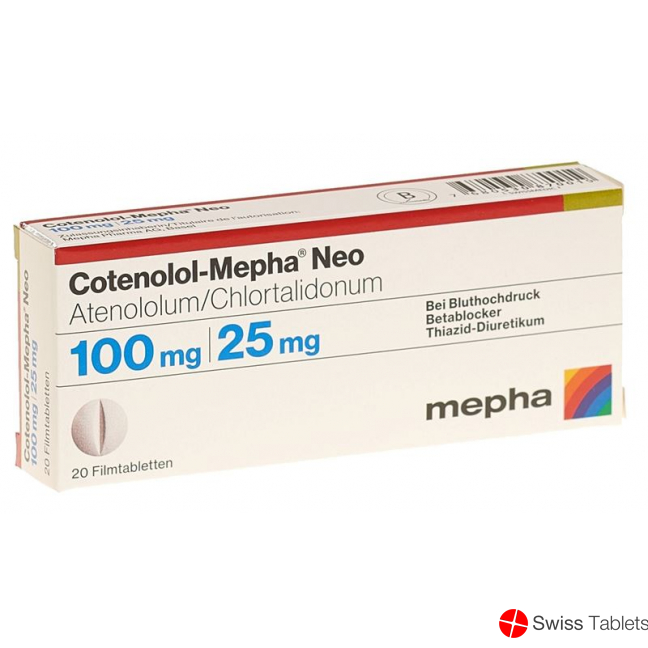 Cotenolol-Mepha Neo Filmtabl 100/25 20 pcs