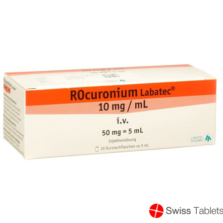 Rocuronium Labatec Inj Lös 50 mg / 5 ml 10 ml 5 Durchstf
