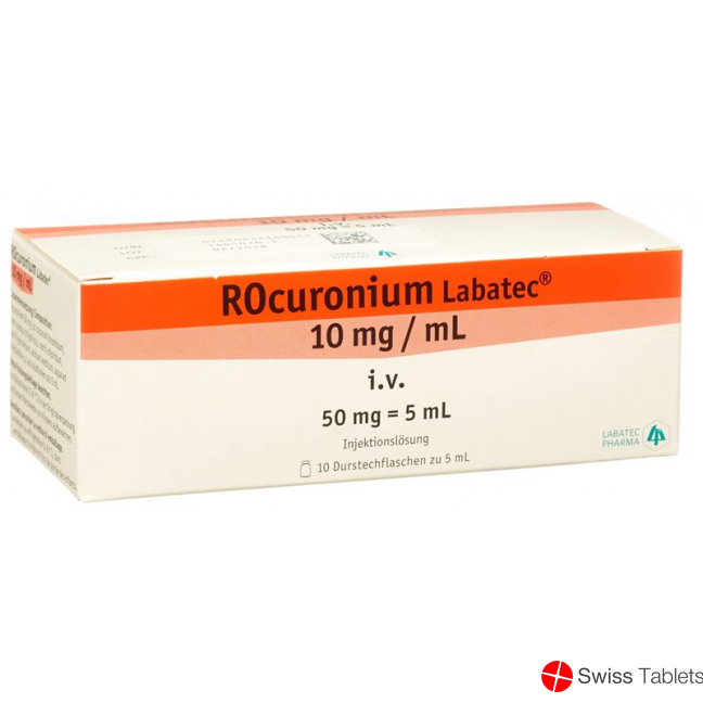 Rocuronium Labatec Inj Lös 50 mg / 5 ml 10 ml 5 Durchstf