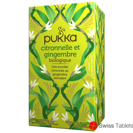 Pukka Citronelle et Gingembre Thé bio bag 20 pcs buy online