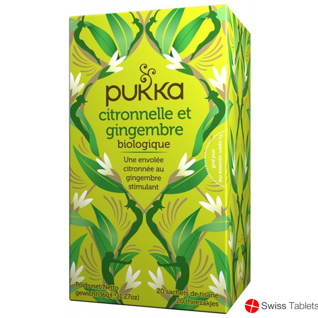 Pukka Citronelle et Gingembre Thé bio bag 20 pcs buy online