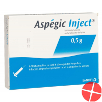 Aspegic Injektion Trockensubstanz 0.5g C Solv Durchstechflasche 6 Stück