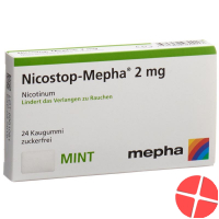 Nico stop Mepha gum 2 mg mint 24 pcs