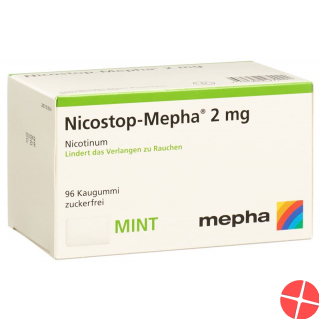 Nico stop Mepha gum 2 mg mint 96 pcs
