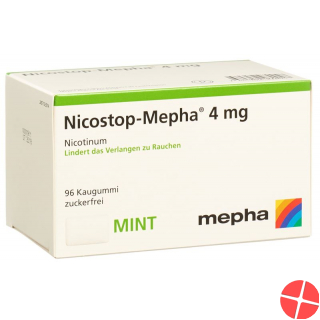 Nico stop Mepha gum 4 mg mint 96 pcs