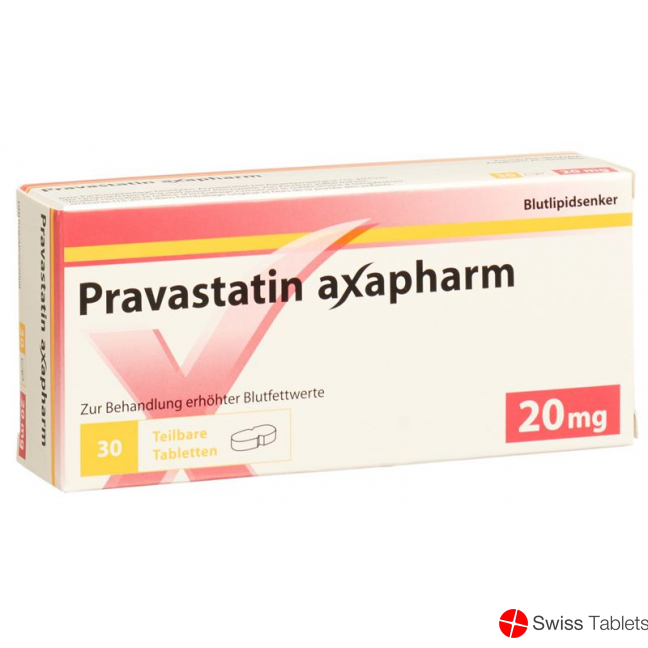 Pravastatin Axapharm tablets 20 mg (divided) 30 pcs
