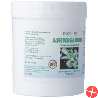 Dioniso Ashwagandha Kapseln Dose 120 Stück