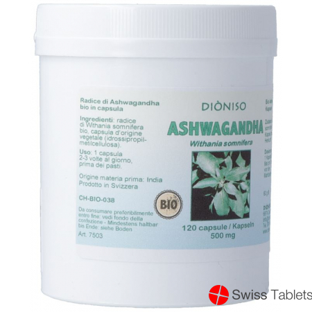 Dioniso Ashwagandha Kapseln Dose 120 Stück buy online
