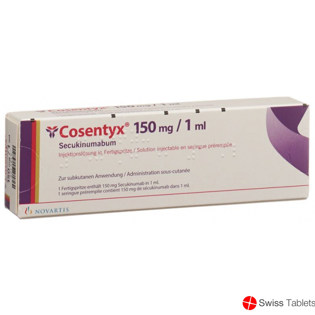 Cosentyx Inj Lös 150 mg / 1ml Fertspr