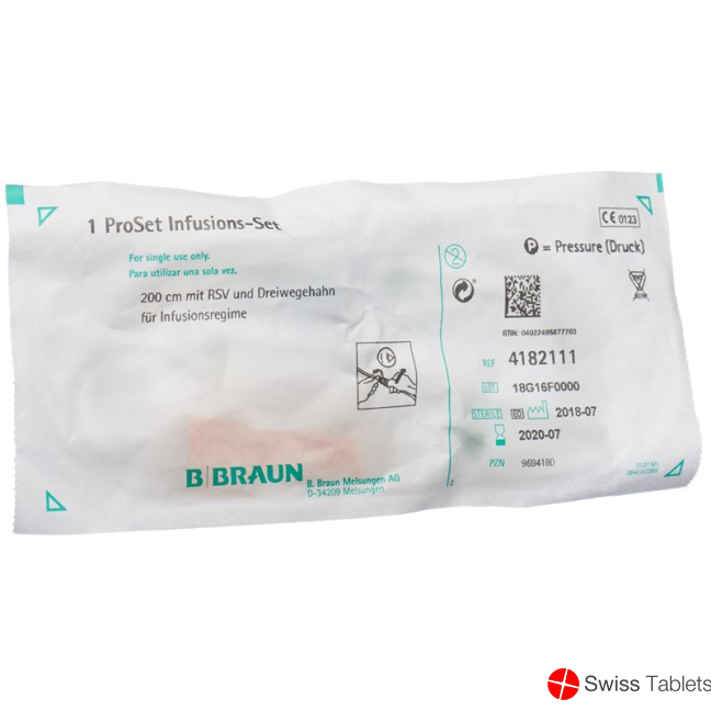 Intrafix Proset Infusionsset 15cm Rückschlagventil Dreiweghahn