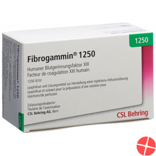 Fibrogammin Trockensub 1250 IU cum solvent with transfer set